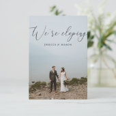 We gaan ervandoor Trouw Aankondiging Uitnodiging (Staand voorkant)