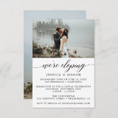 We gaan ervandoor Trouwen Uit Elopement Aankondigi Kaart (Voorkant / Achterkant)