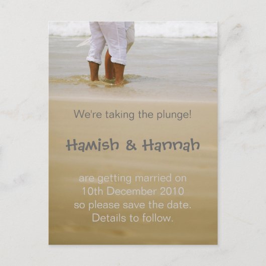 We gaan ervoor! aankondigingskaart (Voorkant)