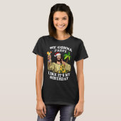 We gaan feesten alsof het Jezus Kerstmis verjaarda T-shirt (Voorkant volledig)