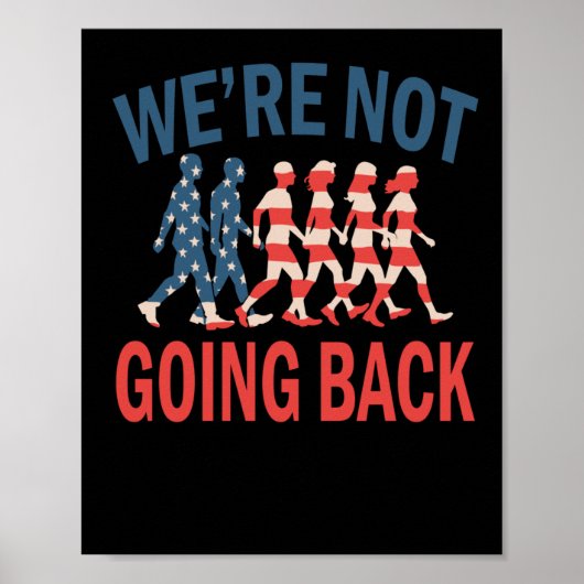 We gaan helemaal niet terug naar de Sticker Poster (Voorkant)