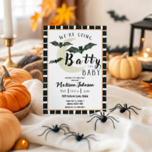We Gaan helemaal Vleermuis voor Baby Oktober Baby Kaart