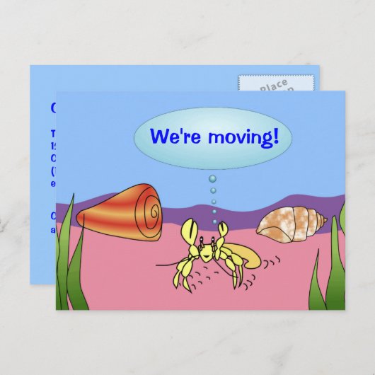 We gaan Hermit Crab veranderen van adres Kaarten (Voorkant / Achterkant)