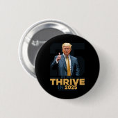 We gaan het goed doen in 2025! ronde button 5,7 cm (Voorkant /achterkant)