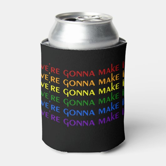 We gaan het Rainbow Pride maken Blikjeskoeler (Blikje Voorkant)