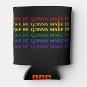 We gaan het Rainbow Pride maken Blikjeskoeler (Voorkant)