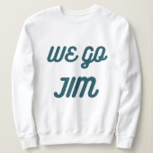 We gaan Jim, gym grappig met blauwe tekst Trui (Design voorkant)