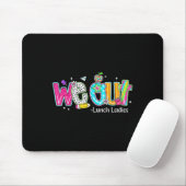 We gaan lunchen, dames, fijne laatste schooldag muismat (Met muis)