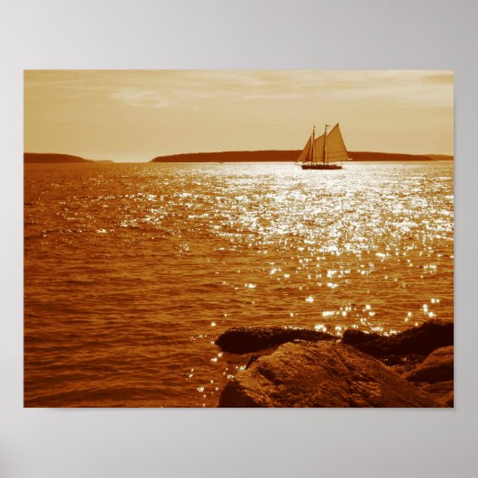 We gaan met een zeilschip poster (Voorkant)