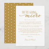 We gaan Micro-downsize bruiloft aankondigen Kaart (Voorkant / Achterkant)