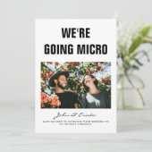 We gaan Micro Downsized Foto Huwelijk Aankondiging (Staand voorkant)