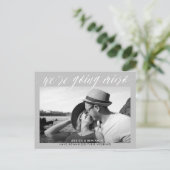 We gaan micro | Huwelijksupdate Aankondigingskaart (Staand voorkant)