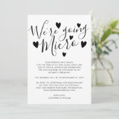 We gaan Micro Small Wedding Downsizing Hearts Aankondiging (Staand voorkant)