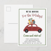 We gaan naar de Feestdagen met kerstcadeautjes Aankondigingskaart (Voorkant / Achterkant)