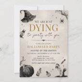 We gaan naar een Gothic Halloween Party Kaart (Voorkant)