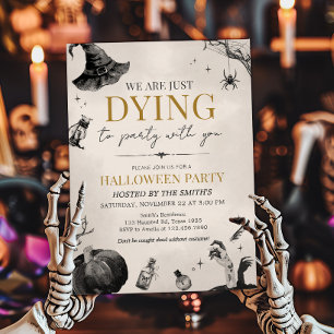 We gaan naar een Gothic Halloween Party Kaart