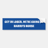 We gaan naar Harry's House. Bumpersticker (Voorkant)