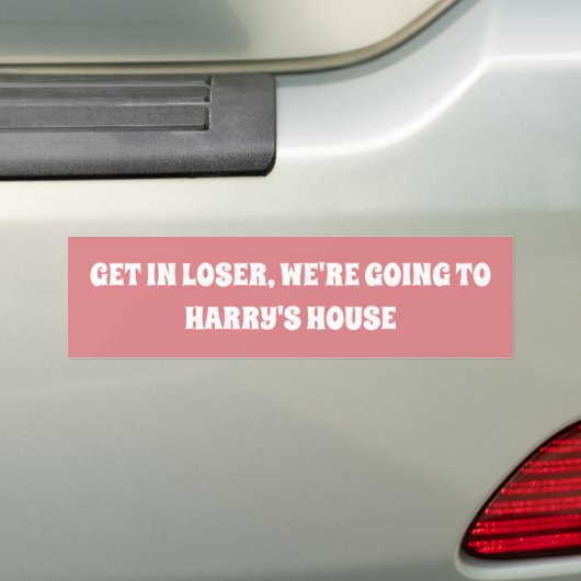 We gaan naar Harry's House. Bumpersticker (Op auto)