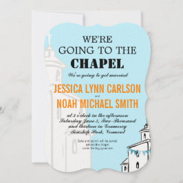 We gaan naar het Chapel Wedding Kaart