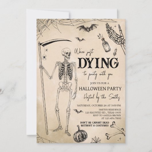 We gaan naar het Halloween feest Kaart (Voorkant)