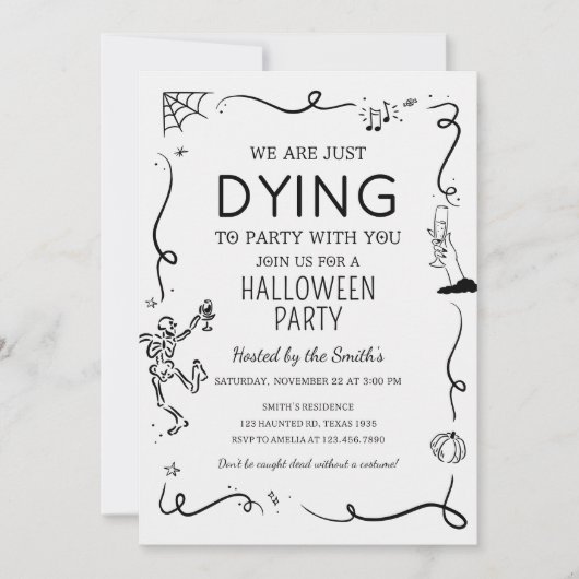 We gaan naar het Halloween feest Kaart (Voorkant)