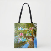 we gaan naar het strand tote bag (Voorkant)