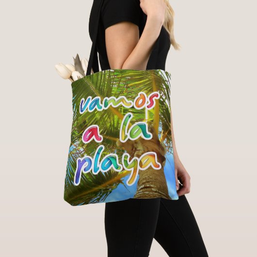 we gaan naar het strand tote bag (Dichtbij)