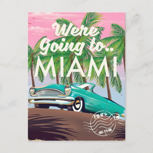 We gaan naar Miami Briefkaart (Voorkant)