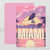 We gaan naar Miami Invitation Kaart (Voorkant / Achterkant)