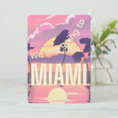 We gaan naar Miami Invitation Kaart (Staand voorkant)