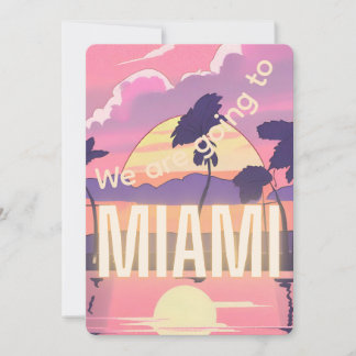 We gaan naar Miami Invitation Kaart