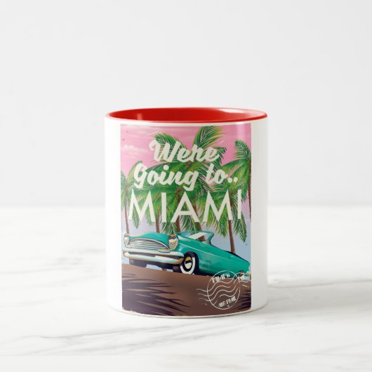 We gaan naar Miami Tweekleurige Koffiemok (Center)