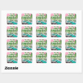 We gaan naar Miami Vierkante Sticker (Vel)