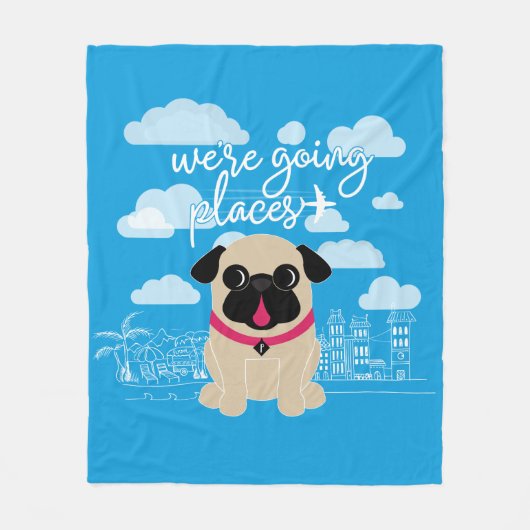 We gaan naar plaatsen die op reis zijn. fleece deken (Voorkant)