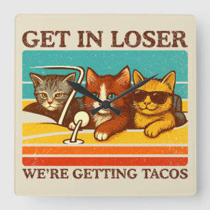 We gaan naar Tacos. Vierkante Klok