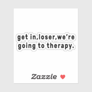 we gaan naar therapie , geestelijke gezondheid, ps sticker