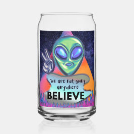 We gaan nergens geloven blikvorm glas