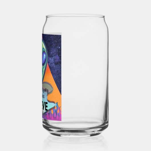 We gaan nergens geloven blikvorm glas (Rechts)