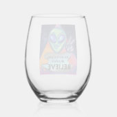 We gaan nergens geloven wijnglas zonder voet (Voorkant)