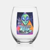 We gaan nergens geloven wijnglas zonder voet (Achterkant)