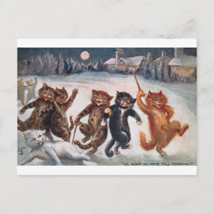 WE GAAN NIET NAAR HUIS TILL MORNING, Louis Wain Briefkaart