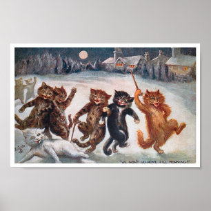 WE GAAN NIET NAAR HUIS TILL MORNING, Louis Wain Poster