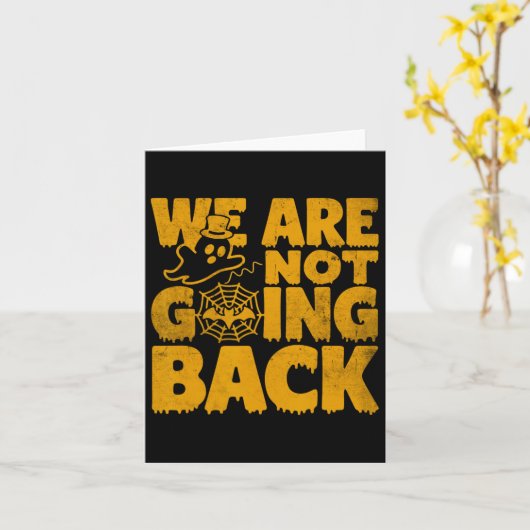 We gaan niet stemmen op Kamala Harris Halloween GH Kaart (Gele Bloem)