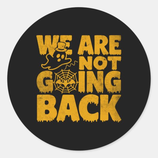 We gaan niet stemmen op Kamala Harris Halloween GH Ronde Sticker (Voorkant)