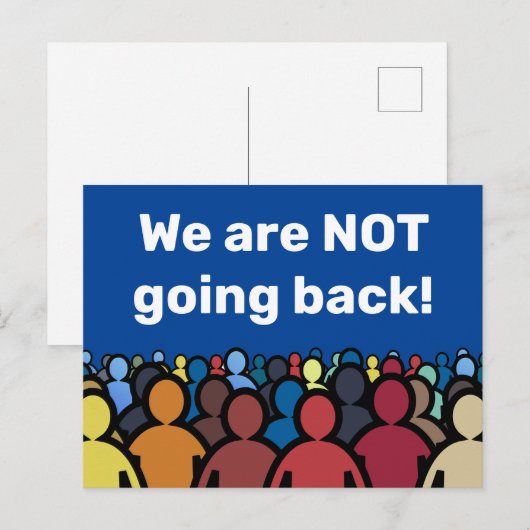 We gaan niet terug briefkaart (Voorkant / Achterkant)