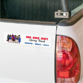 We gaan niet terug Harris Waltz Mevrouw President Bumpersticker (Op Truck)
