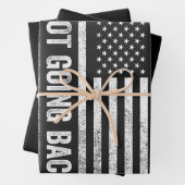 We gaan niet terug Harris Walz Verkiezing Inpakpapier Vel (In situ)