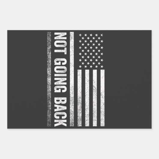 We gaan niet terug Harris Walz Verkiezing Inpakpapier Vel (Voorkant)