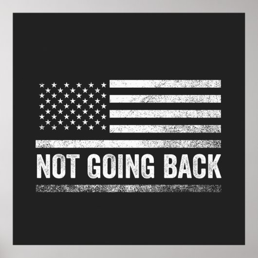 We gaan niet terug Harris Walz Verkiezing Poster (Voorkant)