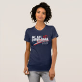 We gaan niet terug" Kamala Harris 2024 T-shirt (Voorkant volledig)